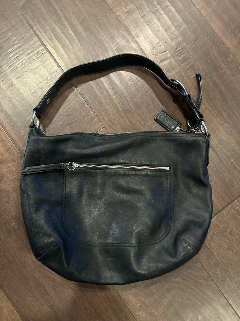 Coach Black Leather Hobo Shoulder Bag - Picture 2 of 4